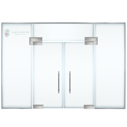 Two doors with super bright and fixed panels